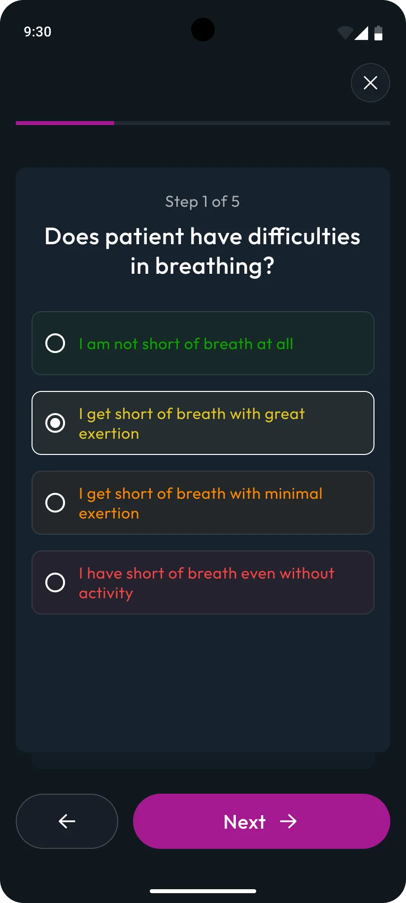 Step 1 · Answered